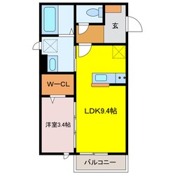 ハートウィズ1122　A棟の物件間取画像